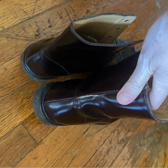 Marc Jacobs Burgundy Perforated Leather Boots - Picture 6 of 8